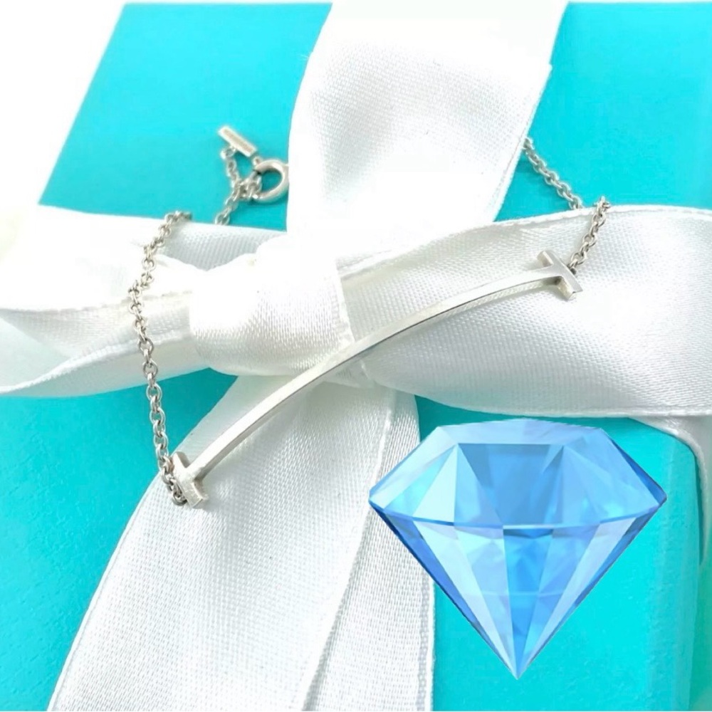 Tiffany & Co. Silver T-Smile Bracelet💎SALE